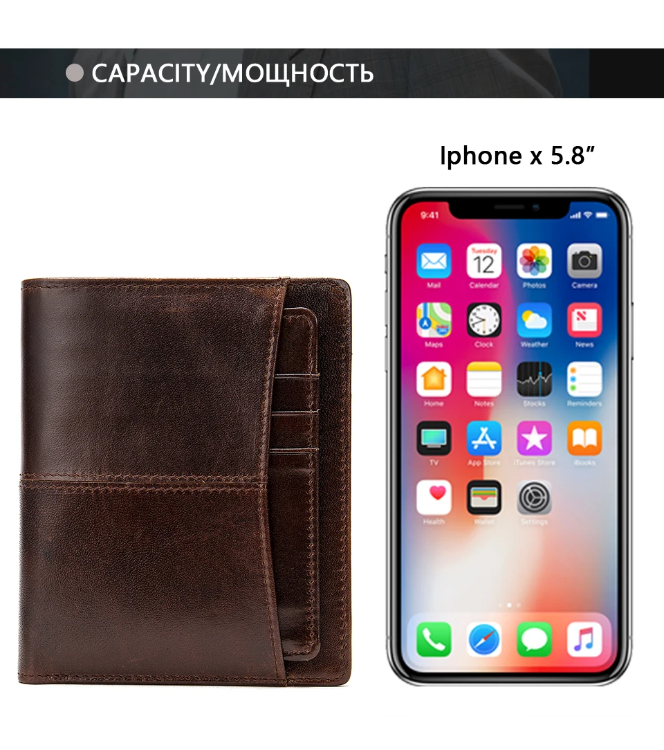 Small Women's Wallet Male Wallets for Credit Card Leather Genuine Purse for Men Card Holder Short Clutch Money Bags 26