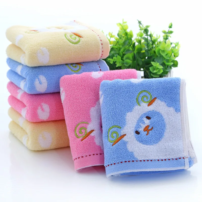 3Pcs*Lot Carton sheep Soft 100% Cotton Face Towels Top Quality Quick-drying Hand Salon High Home Textile | Дом и сад