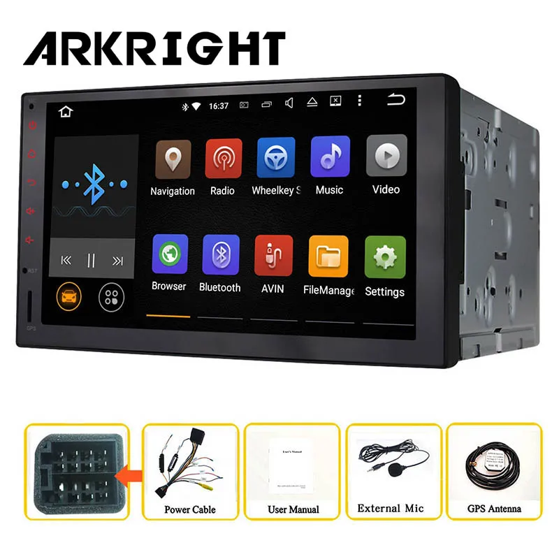 

ARKRIGHT 7'' inch Quad Core 2 Din Android 6.0 Head unit Universal Car Radio Audio Stereo GPS Navigation HD Car Multimadia Player