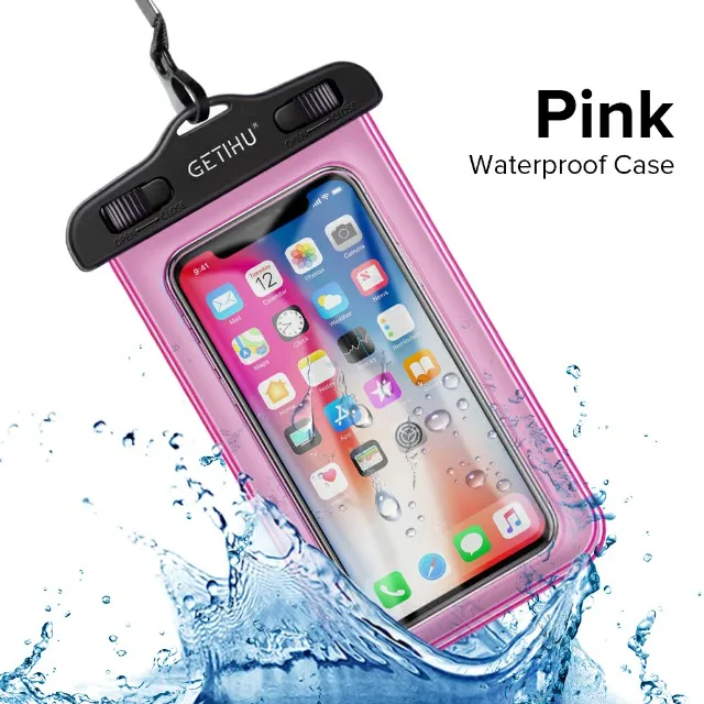 INIU, Универсальный Водонепроницаемый Чехол для huawei P30 P20 P10 Lite mate 20 10 Pro Nova 3e, чехол для мобильного телефона, водонепроницаемая сумка - Цвет: Pink