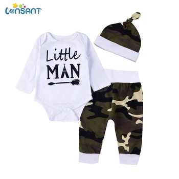 

LONSANT 3pcs Set 2019 Autumn Baby Clothes Set Kid Baby Boys Girls Cotton Tops Romper Leggings Pants Outfits Set Clothing N30