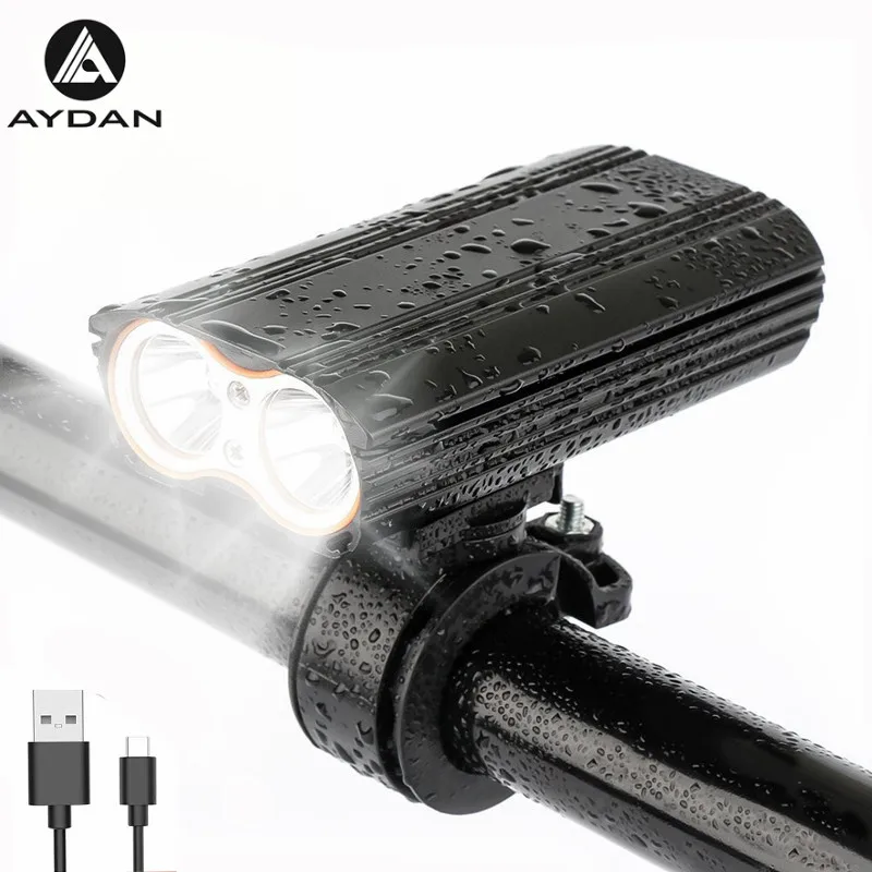 AYDAN велосипедный фонарь USB Перезаряжаемый светодиодный водонепроницаемый 2000