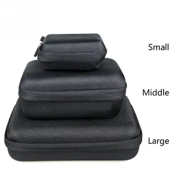 For Gopro Accessories Portable Storage Camera Bag 3 Size Case for Gopro Hero 4 3+ Xiaomi Yi Action Camera SJ4000 SJ5000 SJ7000 justone 3d printing 1 4 wristband mount for camera gopro hero 4 2 3 3 sj4000 black