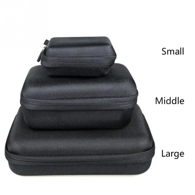 US $2.81 For Gopro Accessories Portable Storage Camera Bag 3 Size Case for Gopro Hero 4 3+ Xiaomi Yi Action 