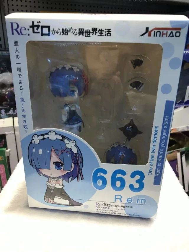 Re: жизнь в другом мире от zero Rem 663 Nendoroid ПВХ фигурка Коллекция Модель игрушки кукла