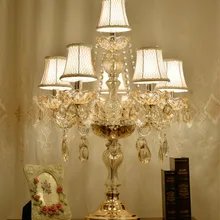 Ретро шампанское настольная лампа из хрусталя подсвечник для дома спальни Свадебные вечерние светодиодные подсвечники настольная лампа Luminaria De Mesa