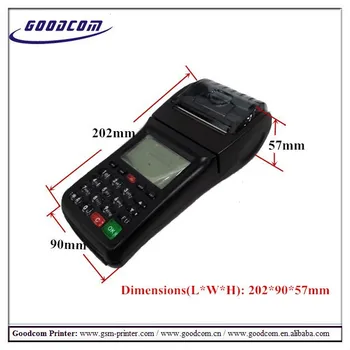 

Handheld POS Terminal GT6000GW can Work with 3G GPRS SMS for Online Services