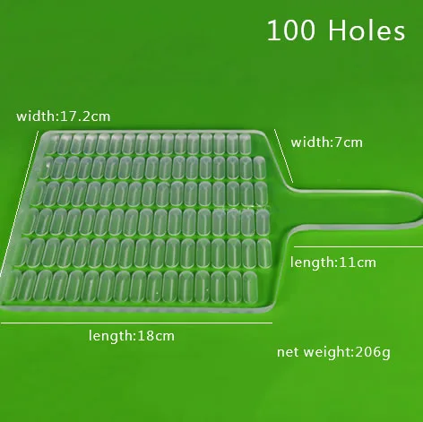 Ручной счетчик капсул доска капсульный наполнитель 30/50/60/80/100 отверстий/органическое стекло