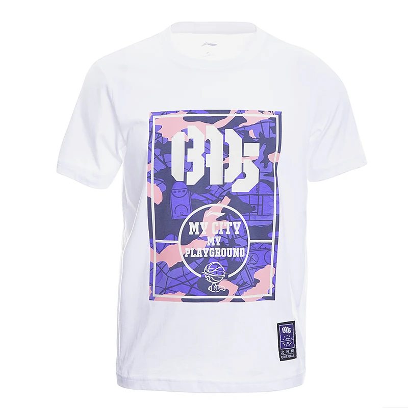 Preise Li Ning Männer Basketball Serie Trikots 100% Baumwolle Regelmäßige Fit Atmungsaktive Futter Sport T shirts AHSM315 MTS2679