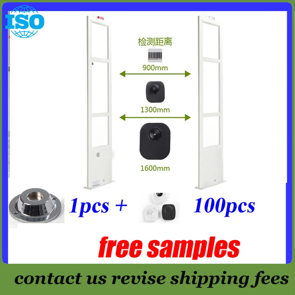 

EAS 8.2Mhz eas system with free solution rf antenna anti shoplifting system 2 door+100 security tag and 1 magnetic detacher