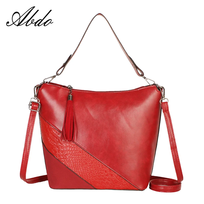 

Women's bag 2019 new fashion luxury designer design tassel handbag atmospheric crocodile pattern high quality shoulder Messenger
