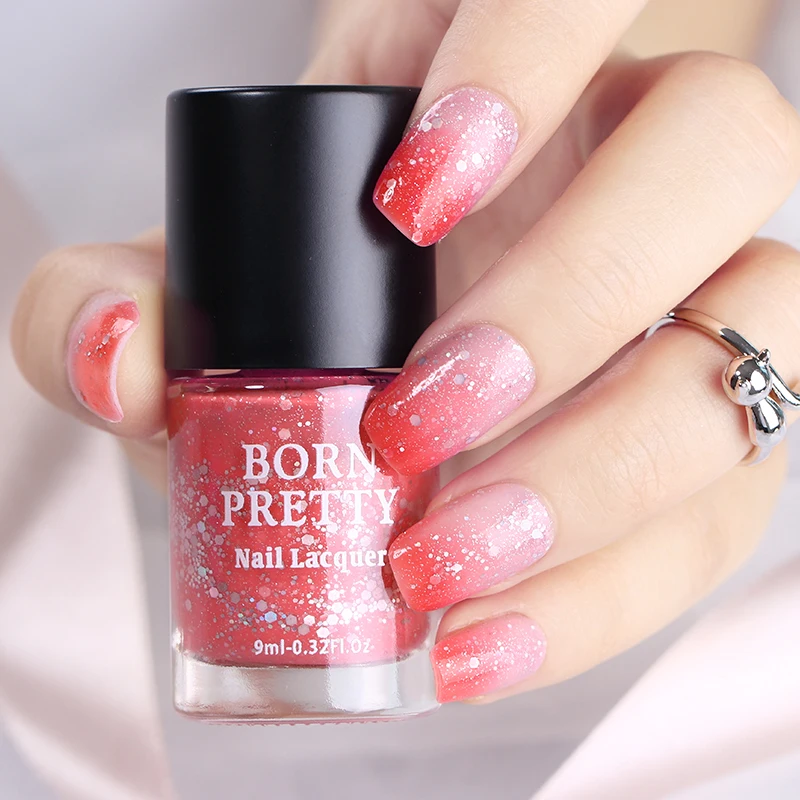 

9ml BORN PRETTY Peel Off Thermal Nail Polish Sunlight Sensitive Gradient Temperature Color Changing Nail Art Varnish 8 Colors