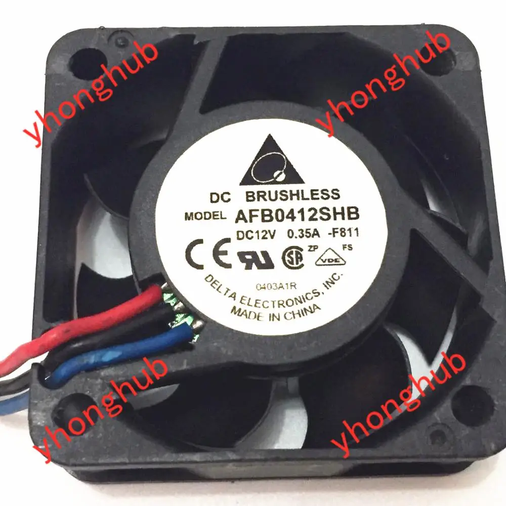 Вентилятор охлаждения сервера Detla Electronics AFB0412SHB F811 DC 12 В 0 35 а 40x40x15 мм|square fan|server fandc fan