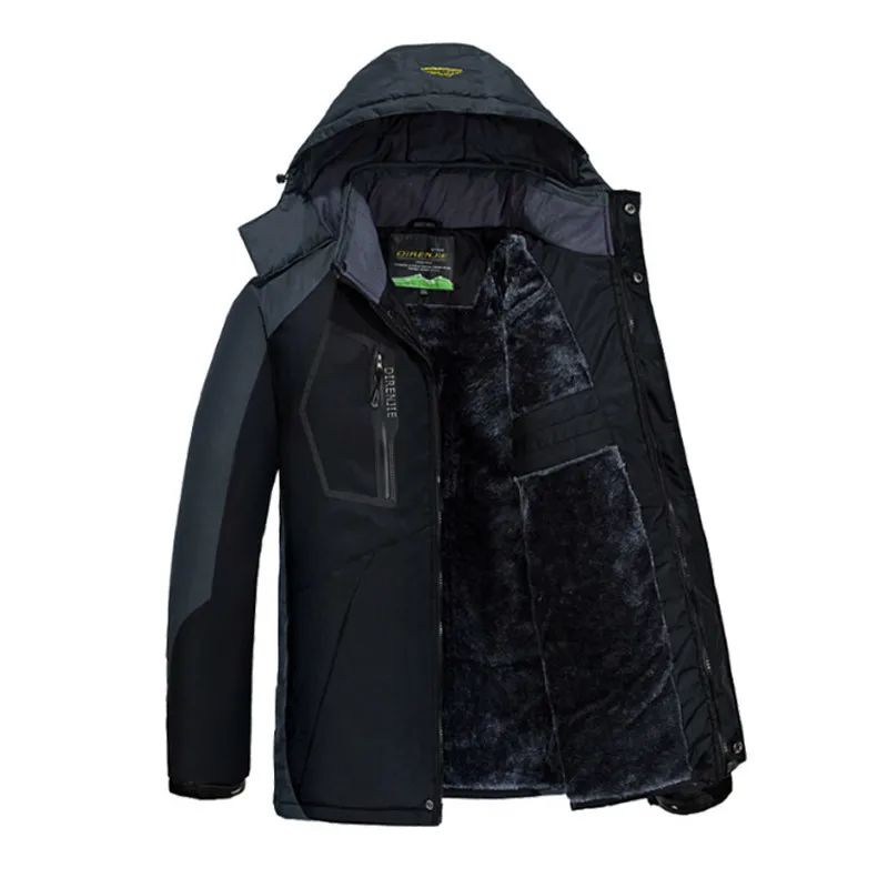 

Trekking Fishing Waterproof Winter Hiking Camping Skiing Climbing Fur Outdoor Men mountaineering Windproof Jackets