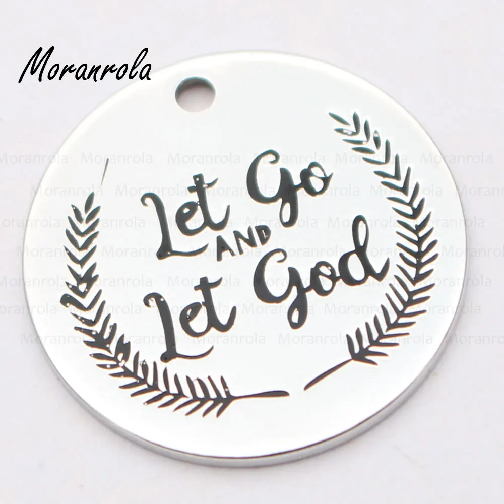 Новое arried "Let go and let God" медное ожерелье брелок Шарм, христианский брелок, вера neklace подтверждение религиозного шарма