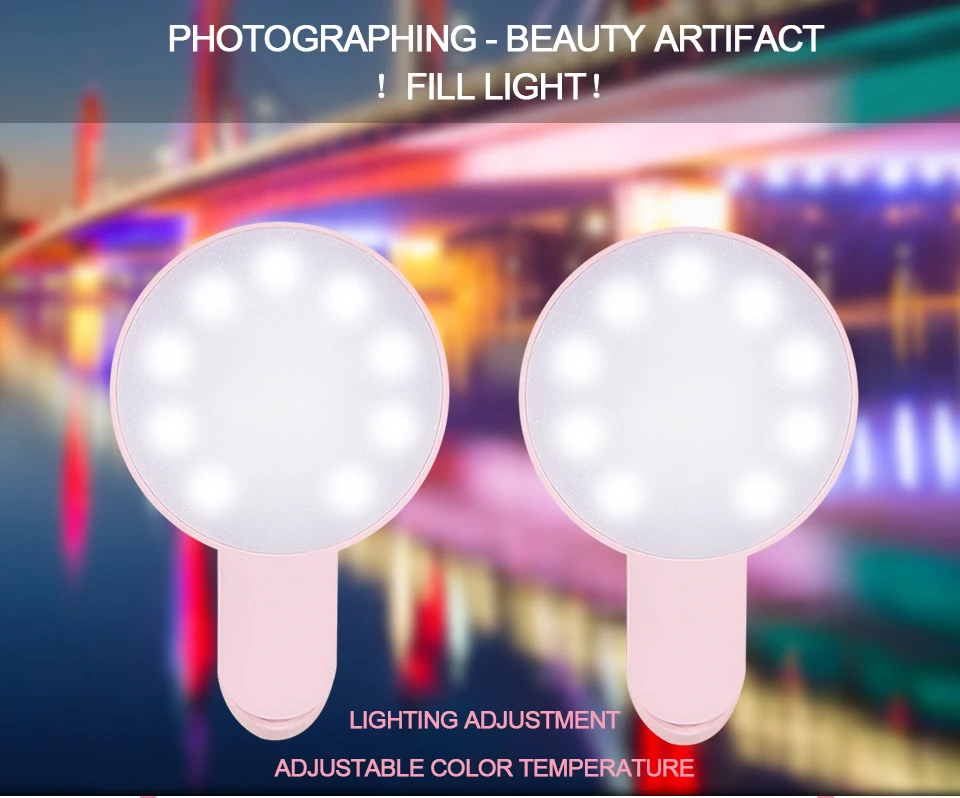 New Selfie Ring Light USB Charge Selfie LED Ring Flash Fill Lamp Portable Camera Phone Photography Selfie Ring Light Makeup Lamp3_01