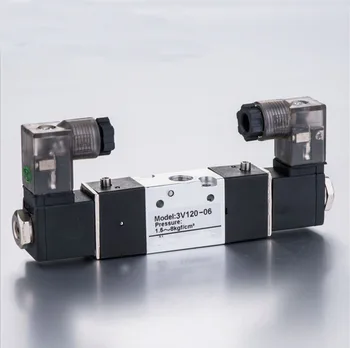

3V120-06 1/8''PT with wire DC24V 2 position 3 port Air pnematic Solenoid magnetically valve double coils 2/3ways
