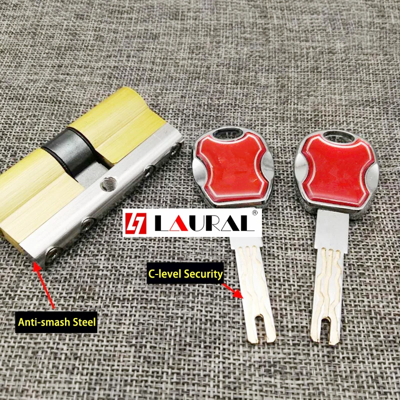 Description Picture 4 of itemC-Class Colorful Key Six Track  Lock Cylinder AB Key Anti-Theft Pure Brass Gate Door Lock Handle Bedroom Extended