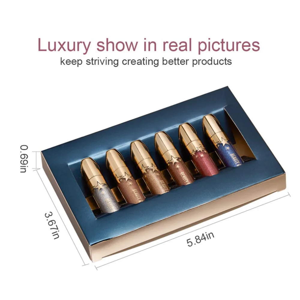 BEAUTY GLAZED 6pcs/Set Liquid Lipstick Lip Gloss Professional Makeup Matte Lipstick Lip Kit Long Lasting Cosmetics Maquiagem BEAUTY GLAZED 6pcs/Set Liquid Lipstick Lip Gloss Professional Makeup Matte Lipstick Lip Kit Long Lasting Cosmetics Maquiagem