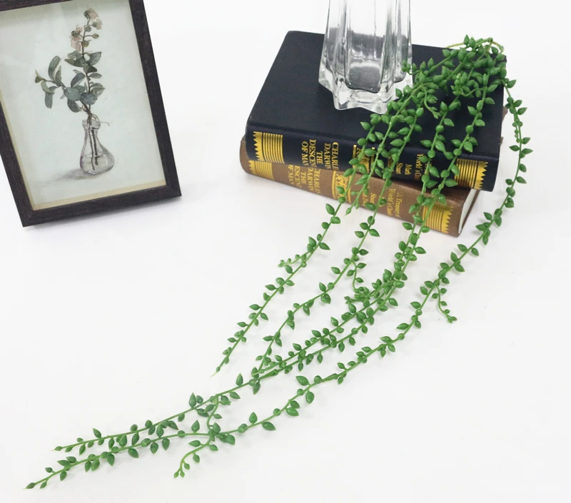 JAROWN Simulation Succulent Plants Artificial Lover Tears Green Rattan Wall Hangings Home Garden DIY Wedding Party Leisure Decor (10)