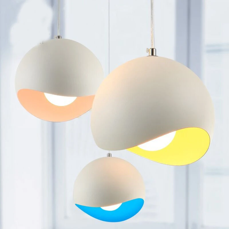 

10PCS Modern minimalist moon chandelier personality creative aluminum three children's room lamps dining room bar chandelier