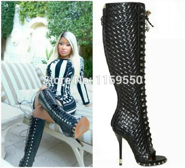 Nicki Minaj celebrity lace up thigh 