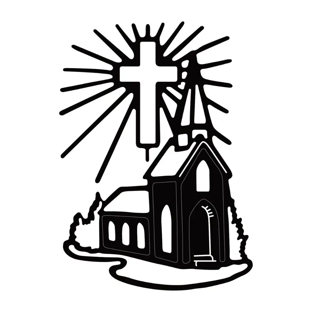 

Christian Church Cut Dies Scrapbooking Steel Cutting Dies Stencils Embossing DIY Card Photo Album Template Metal Craft