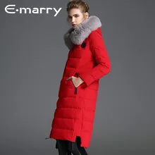 Бренд, зимняя куртка из лисьего меха, женские пуховики, женская верхняя одежда на утином пуху, пальто, длинные пальто, парка с длинным рукавом, верхняя одежда