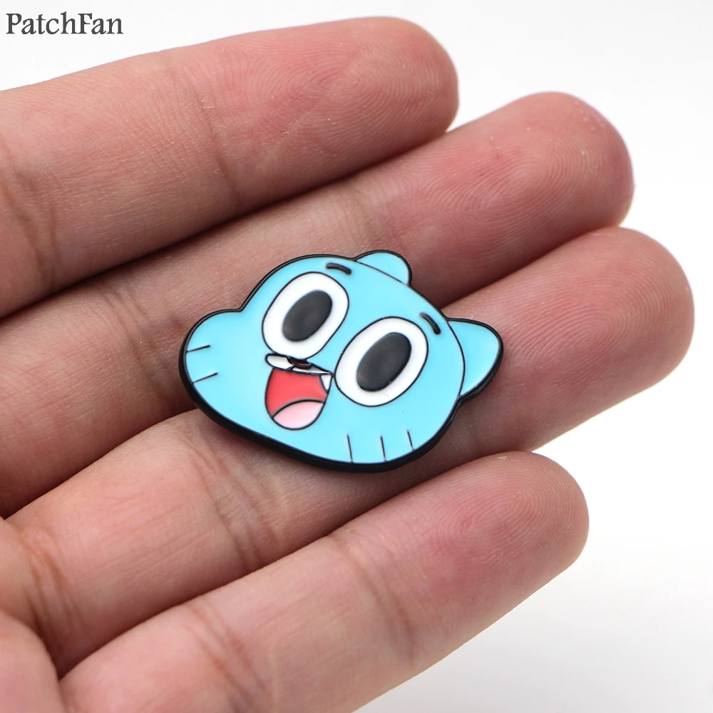 Patchfan удивительный мир Gumball эмалированные булавки трендовая медаль para рюкзак рубашка Броши Одежда Значки для мужчин и женщин A0909