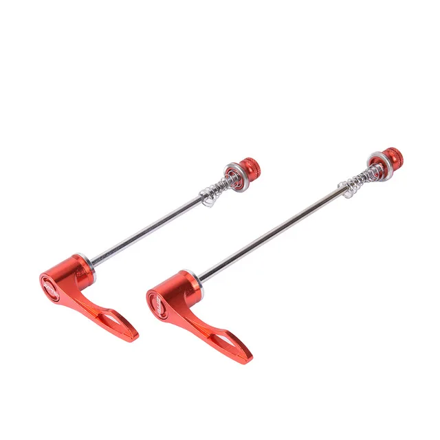 1 пара шампуров для велосипеда 9 мм 5 мм быстросъемные шампуры 100 мм 135 мм надежная ось для MTB шоссейного велосипеда - Цвет: Красный