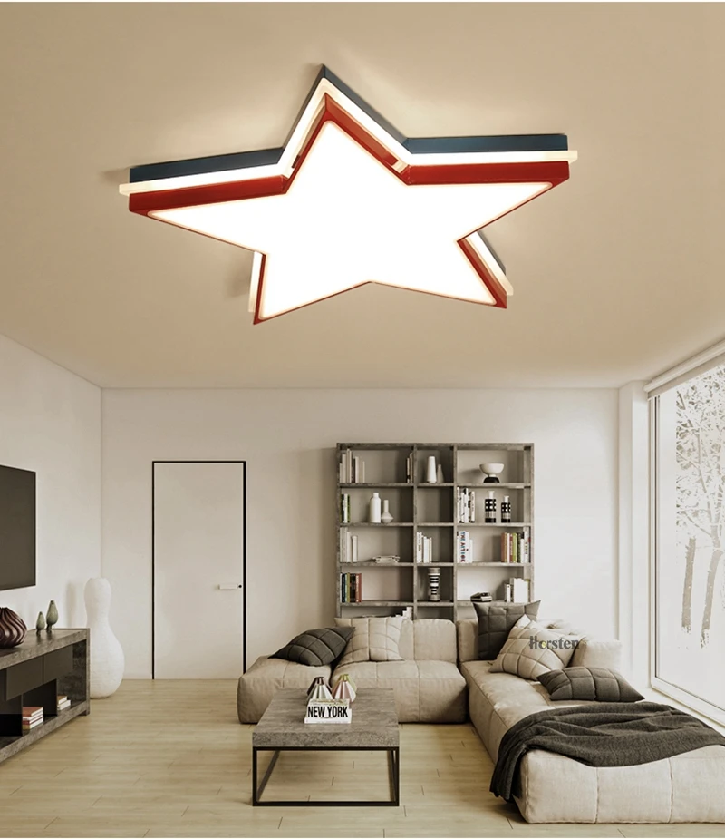 Acrylic Star LED Ceiling Light 36W Baby Kids Bedroom Ceiling Lamp Creative Star Lampshade Lighting Fixture For Children Room 110-220V (16)