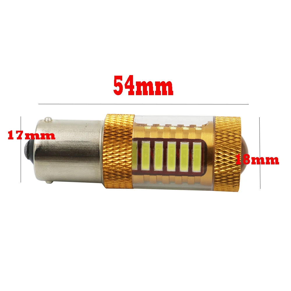 YSY 2 шт. S25 1156 BA15S 27SMD 7020 чип Автомобильная светодиодный ная Лампа Белая широкая стоп