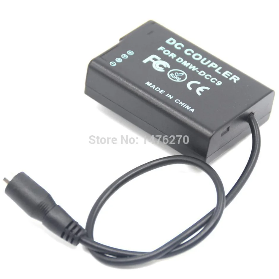 

DMW-DCC9 DC Coupler DMW-BLD10 BLD10 dummy battery fit power adapter charger for Lumix DMC-GX1 DMC GF2 G3 G3K G3R G3T G3W G3EGK
