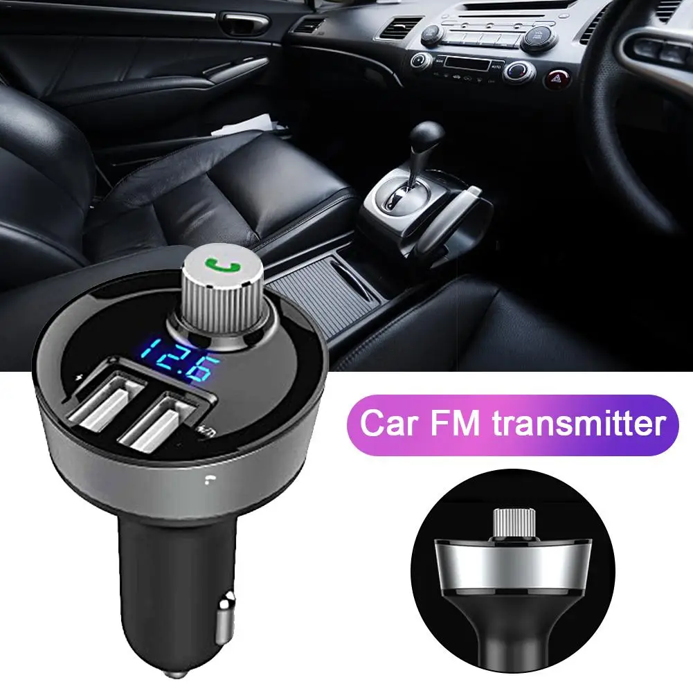 Автомобильный MP3 аудио плеер fm-передатчик Bluetooth 4,2 громкой связи двойной USB Автомобильное зарядное устройство для мобильного телефона