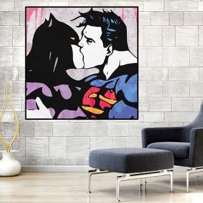 Большой художественный принт плакаты супергерой современный поп гей любовь фильм абстрактная Настенная картина без рамки холст живопись Бар домашний декор