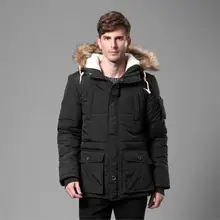 Новые мужские зимние куртки хлопковые пальто Мужская парка американская Повседневная ветрозащитная холодная верхняя одежда с капюшоном армейская зеленая верхняя одежда Авиатор