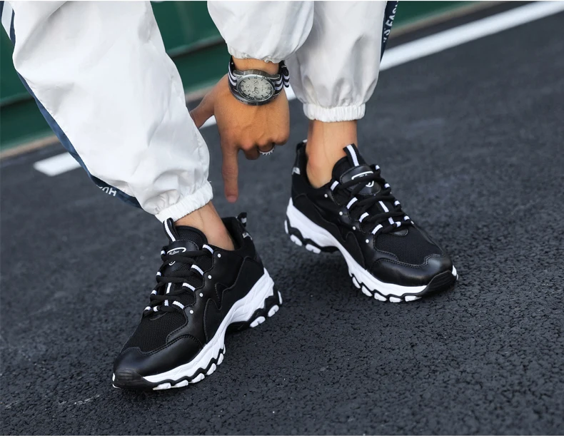 Men's Casual Shoes Trainers Chunky Sneaker Platform Winter Shoes Men Sneakers Classic Black And White Sneakers Men High Platform (11)
