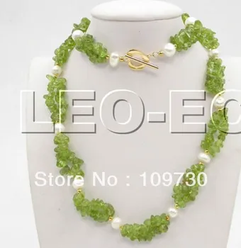 

Jewelry 00400 stylish 2row olivine white pearl necklace Bracelet set (35%)