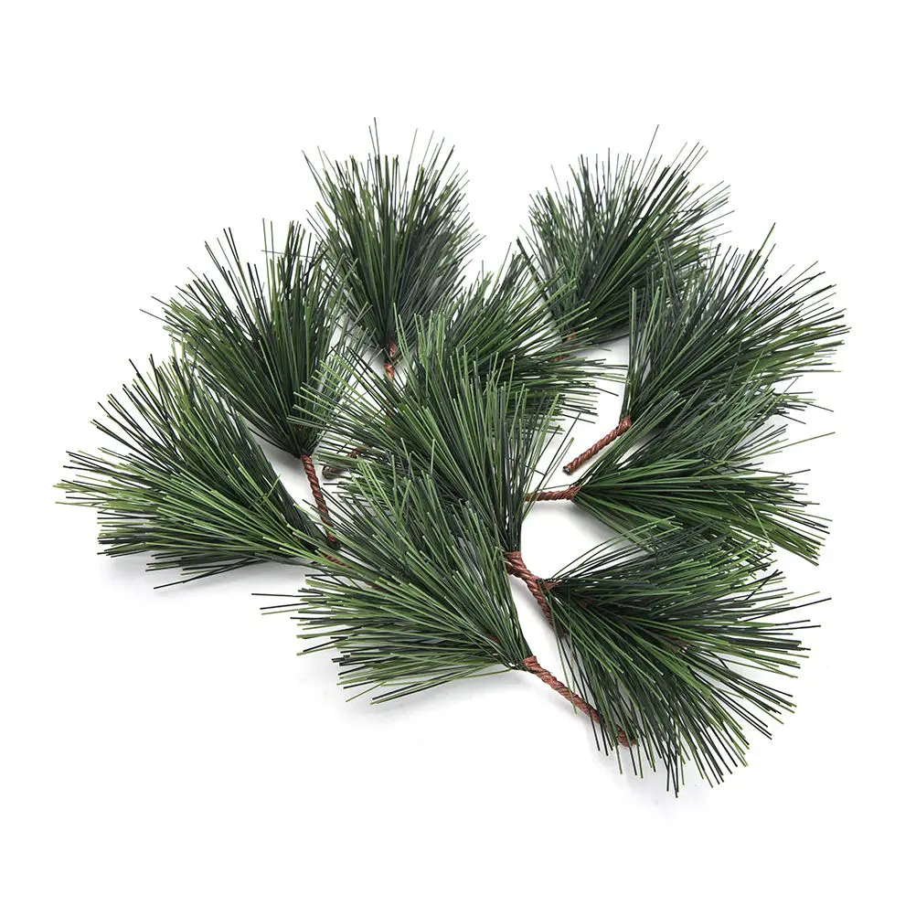10 Pcs/lot Artificial Pine Needles Xmas Tree Decor Needle Mixed Branchs