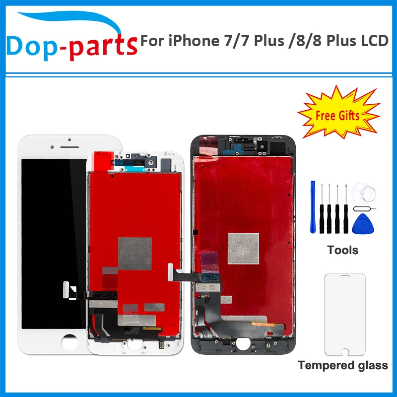 ЖК дисплей AAA + для iPhone 7 plus 8 сенсорный экран сборка дигитайзер стекло Замена