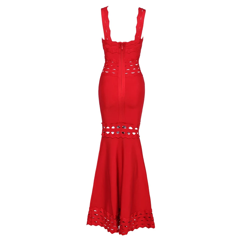 ShejoinSheenjoy New Arrival Summer Long Bandage Dress Chic Sexy Red Sleeveless Tank  Celebrity Party Dress Women Maxi Dresses (2)