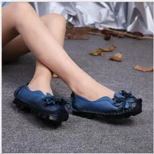 Женские туфли на плоской подошве из натуральной кожи женские мокасины новые модные женские балетки для повседневной носки обувь ручной работы с украшением в виде цветов