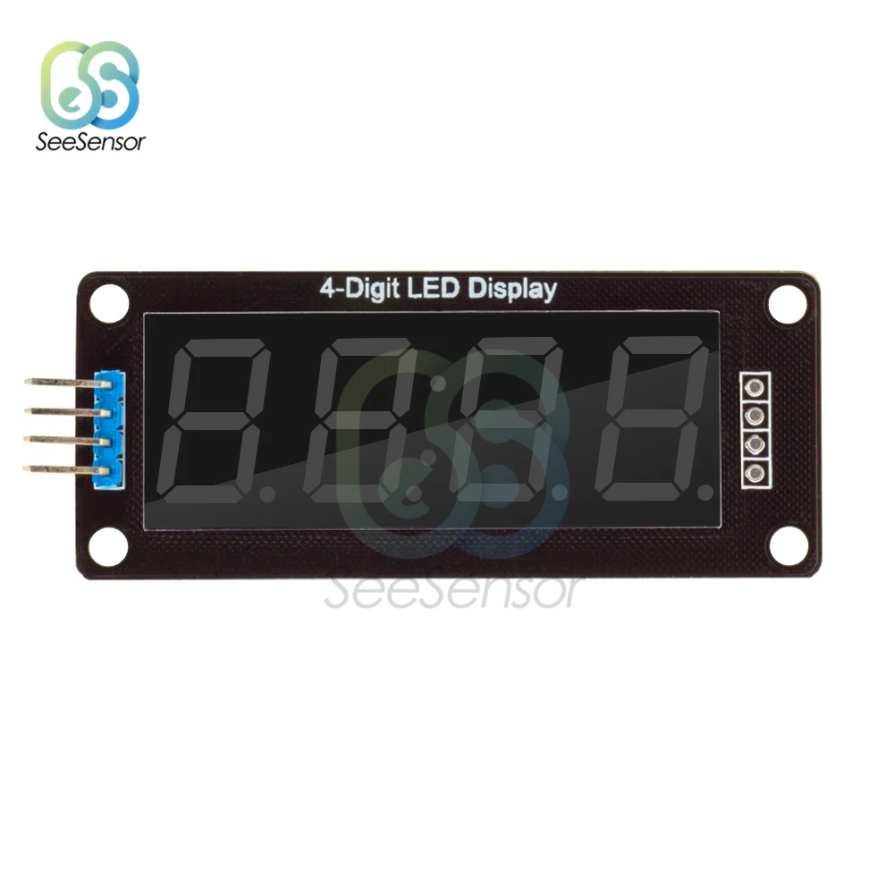 TM1637 Digitale Uhr Doppelte Punkte Modul 4-Stellige Led-anzeige 0.56 0,56 Zoll  Led Uhr 7 Segmente Rohr modul Grün Display - AliExpress