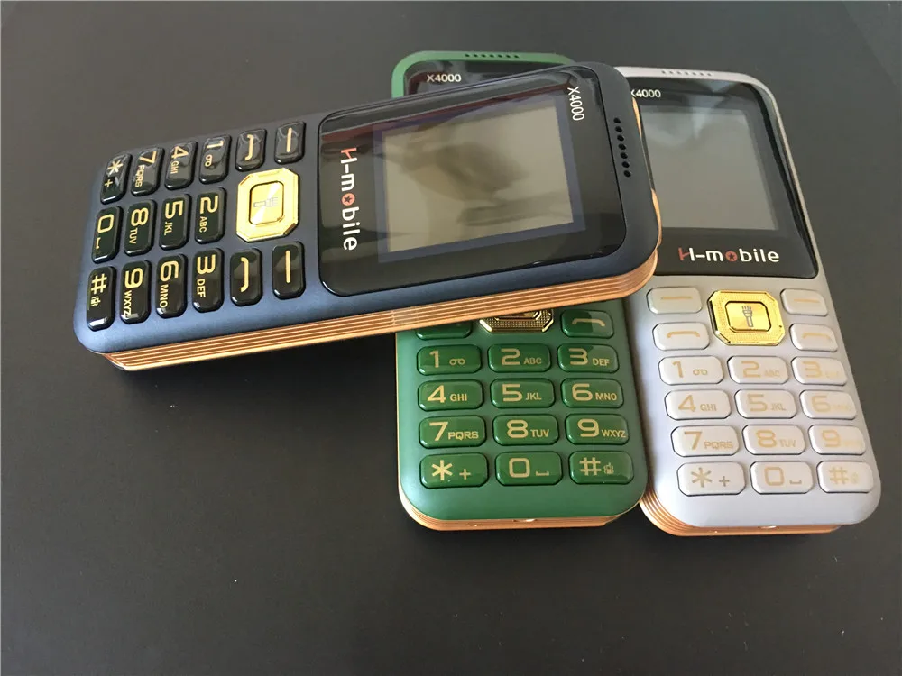 H Mobile X4000 телефон две sim карты Bluetooth фонарик MP3 MP4 FM камера большой рог 1 8 дюймов