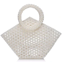 Новая жемчужная женская сумка почтальон тканая сумка Чистая красная Ins ручная сумка дикая сумочка