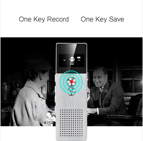 Professional Audio Recorder 8GB Metal Voice Tracker Portable Business Digital Voice Recorder Telephone Recording MP3 Player