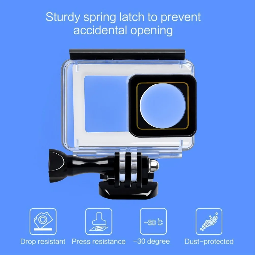 Touch Screen Back Door Waterproof Diving Cover Case For Xiaomi Yi 2 4K Xiaoyi 2 Camera Underwater Shooting Accessories F3564