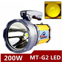 200 Вт Высокая мощность портативный фонарь перезаряжаемый водонепроницаемый поисковый светильник Настольная лампа боковой светильник США/ЕС зарядное устройство встроенный аккумулятор