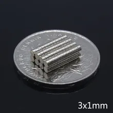 100 pz 3x1mm piccolo magnete rotondo forte magnete al neodimio 3x1mm magneti NdFeB terre Rare 3mm x 1mm Mini magneti permanenti