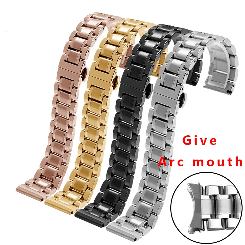 

Stainless steel watch bands 12mm 14mm 15mm 16mm 17mm 18mm 20mm 21mm 22mm 23mm rose gold metal strap for Tissot